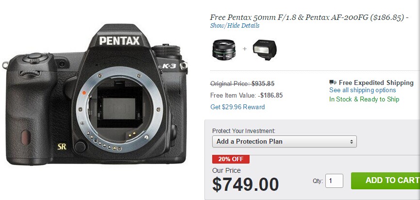 Pentax K-3 deals